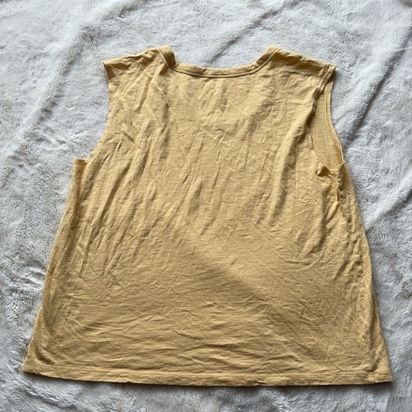 Banana Republic Yellow Cotton Malibu Tee XL | Summer Essential Soft Tank Top - Picture 5 of 6